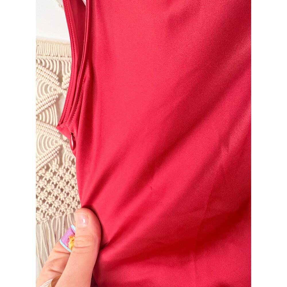 NWT Zara Red Satin One Shoulder Long Sleeve Mini Dress Plus Size XXL - Picture 9 of 13
